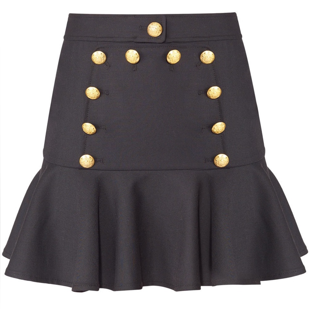 NWT Veronica Beard Black Morrison Sailor Flounce Mini Skirt Size 0 - Picture 11 of 11